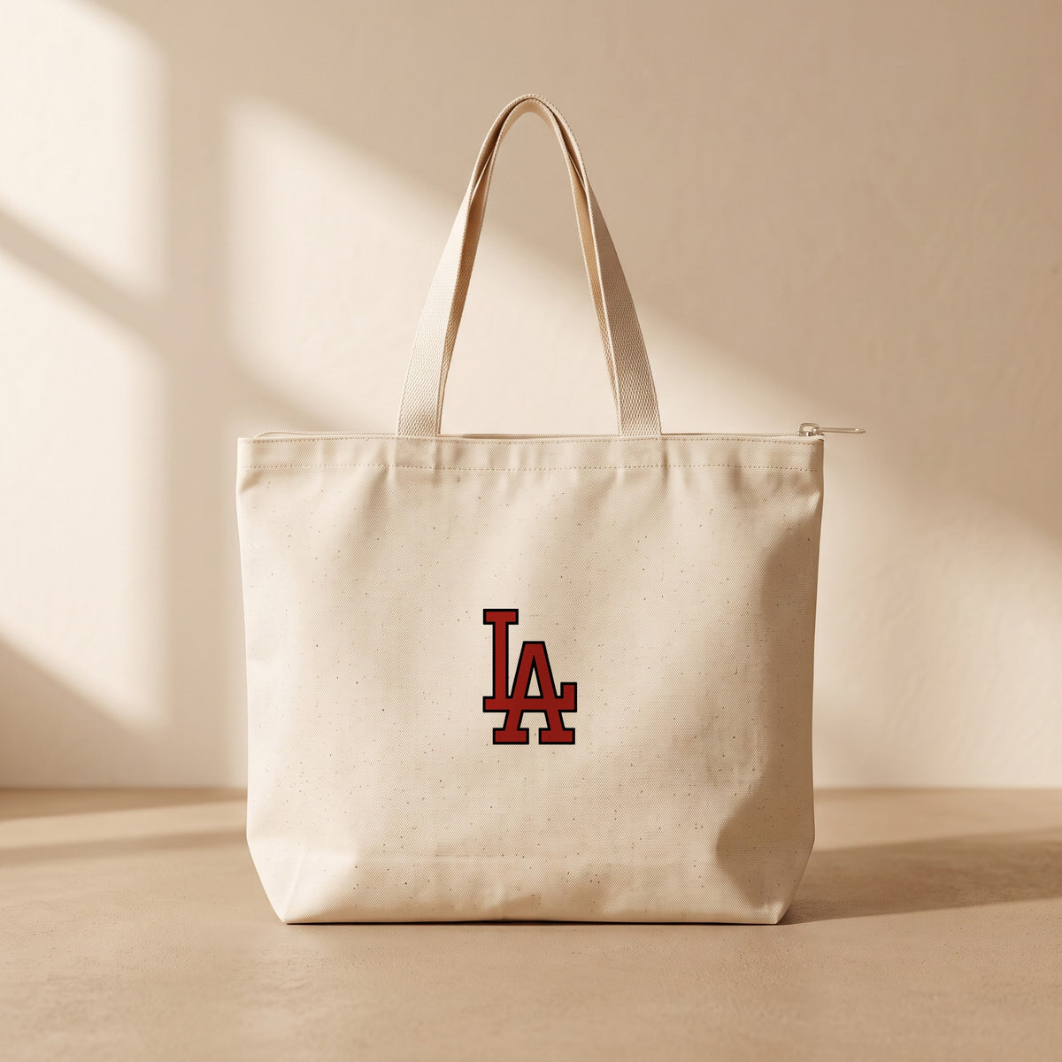 L.A - Fermuarlı Tote Bag