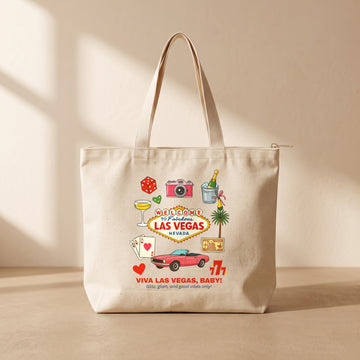 Las Vegas - Fermuarlı Tote Bag