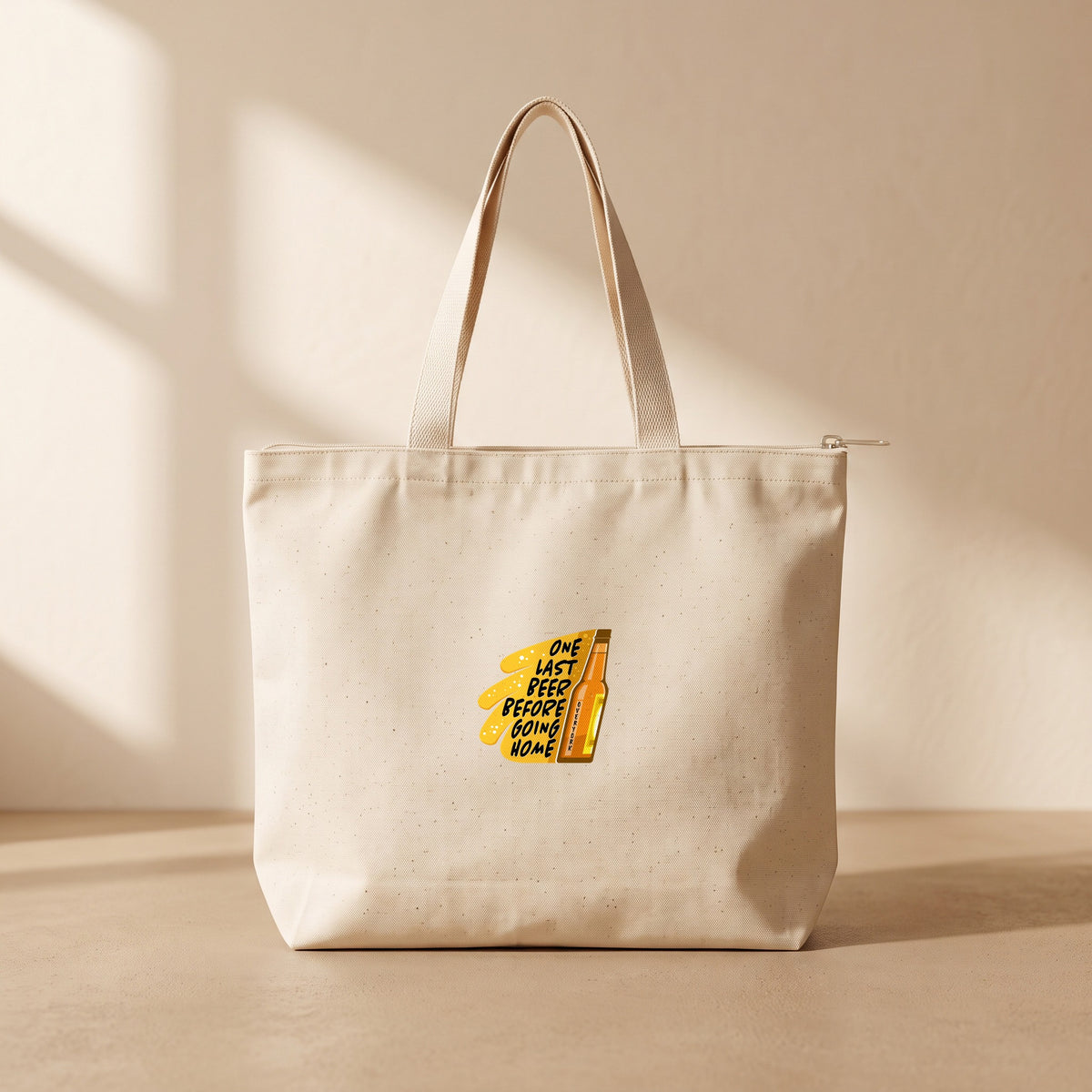 Last Beer - Fermuarlı Tote Bag
