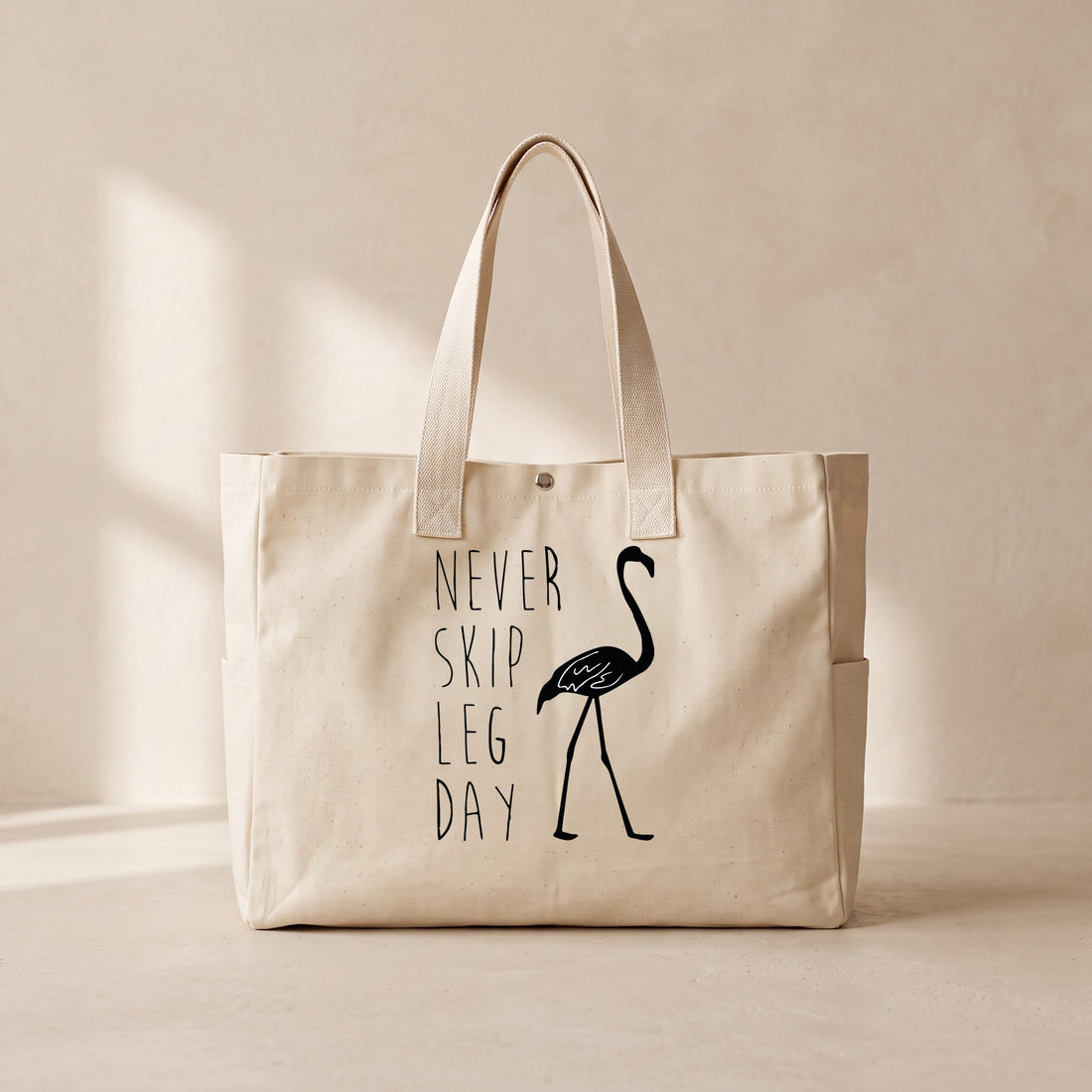 Leg Day - Çıtçıtlı Tote Bag