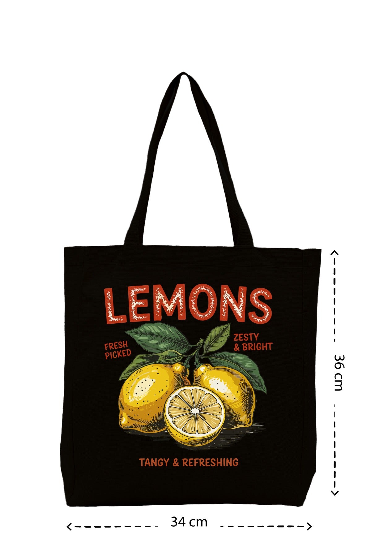 Lemons - Kanvas Çanta - Siyah