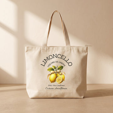 Limoncello - Fermuarlı Tote Bag