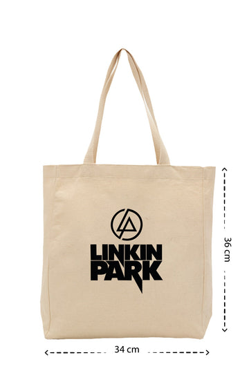 Linkin Park - Kanvas Çanta - Krem
