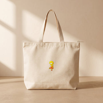 Lisa Simpson - Fermuarlı Tote Bag