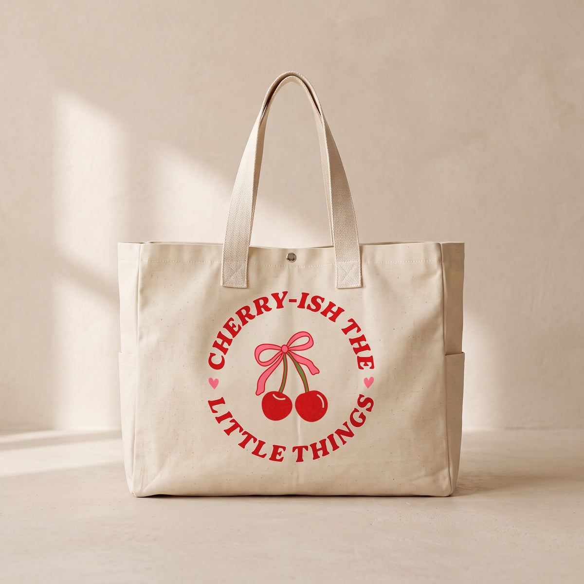 Little Cherry - Çıtçıtlı Tote Bag