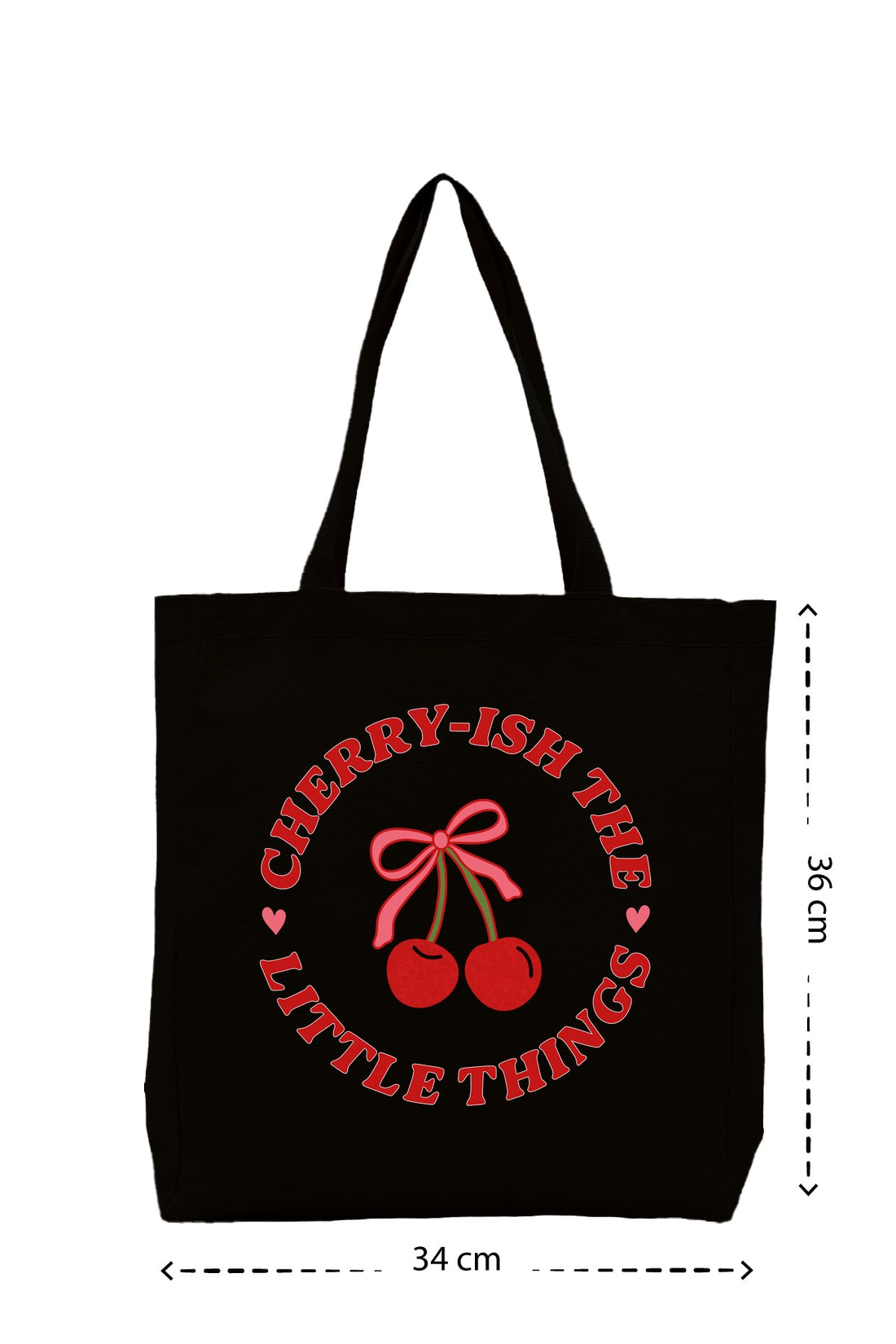 Little Cherry - Kanvas Çanta - Krem