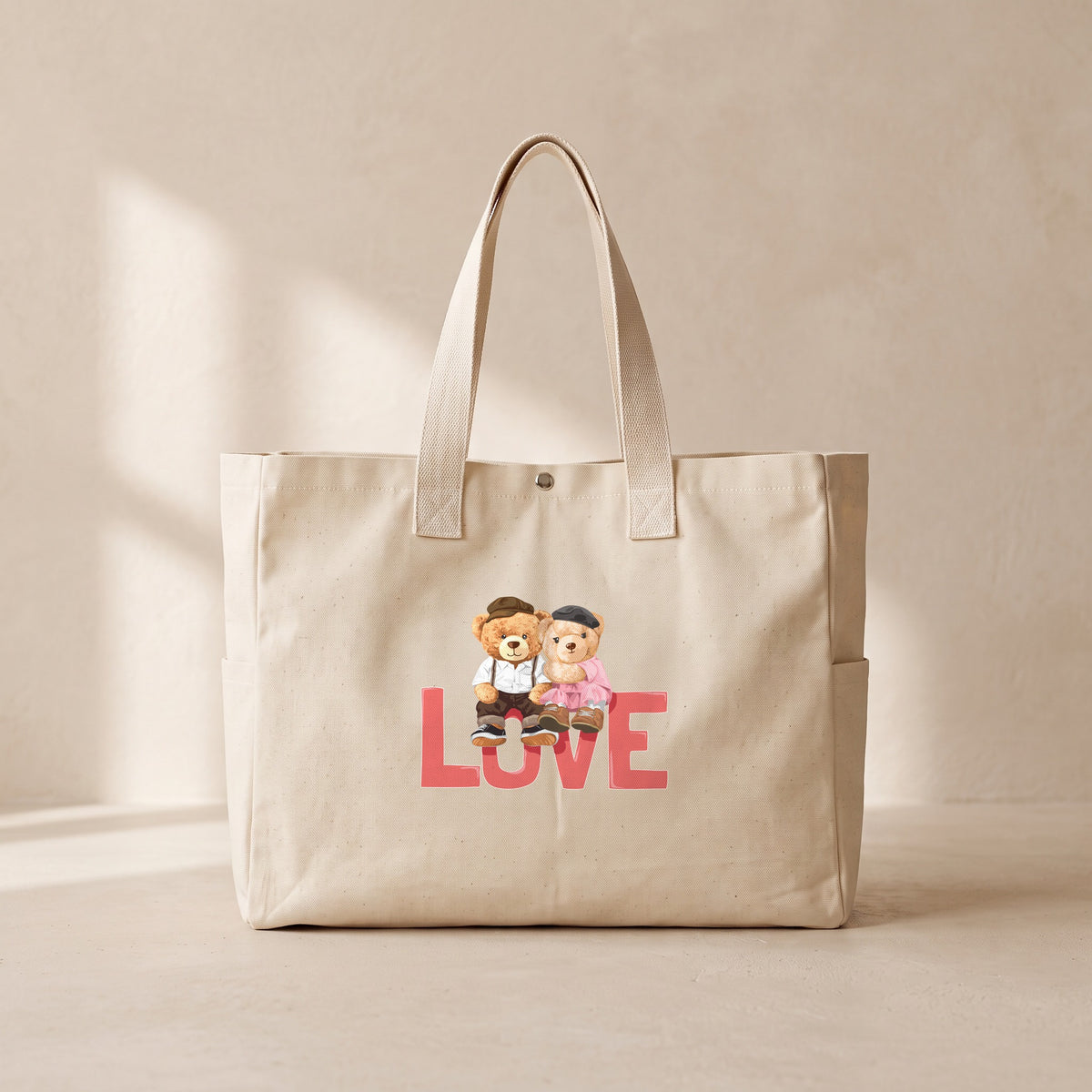 Love Bear - Çıtçıtlı Tote Bag