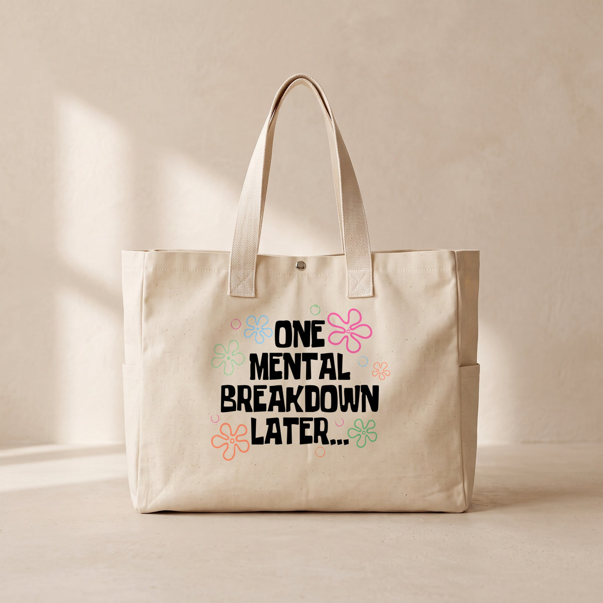 Mental Breakdown - Çıtçıtlı Tote Bag