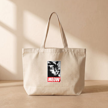Meow Sticker - Tote Bag
