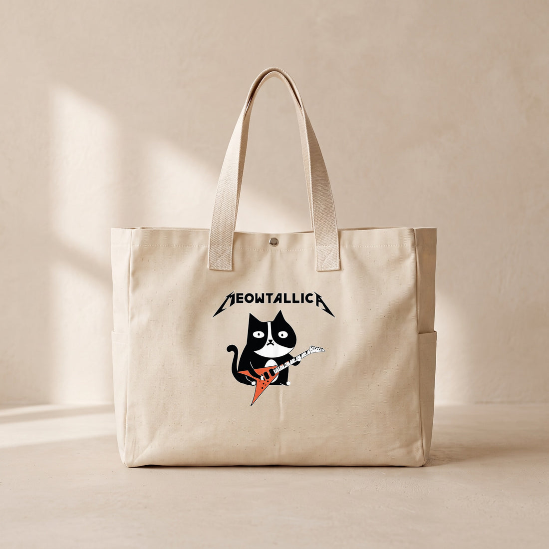 Meowtallica - Çıtçıtlı Tote Bag