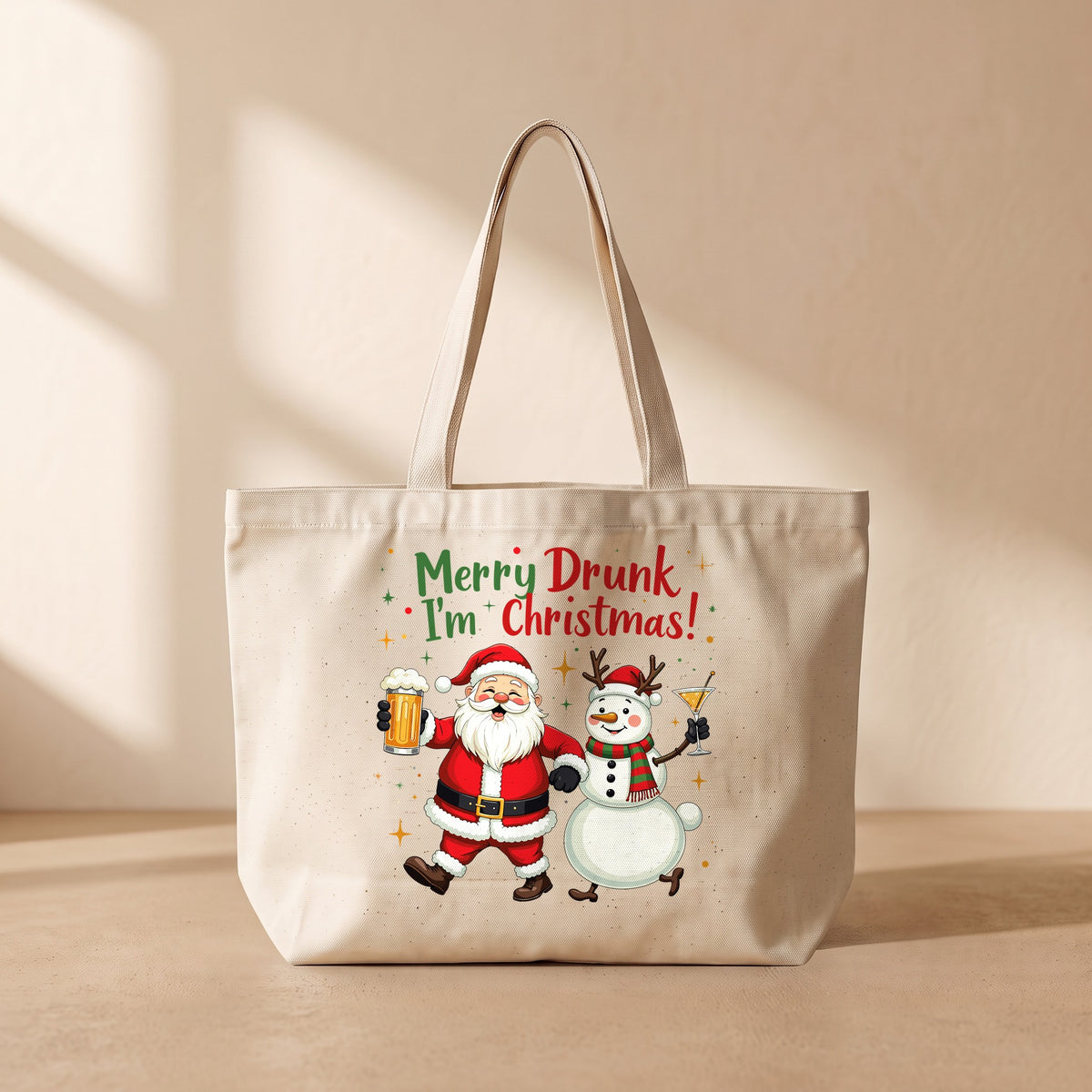 Merry Drunk I'm Christmas - Tote Bag