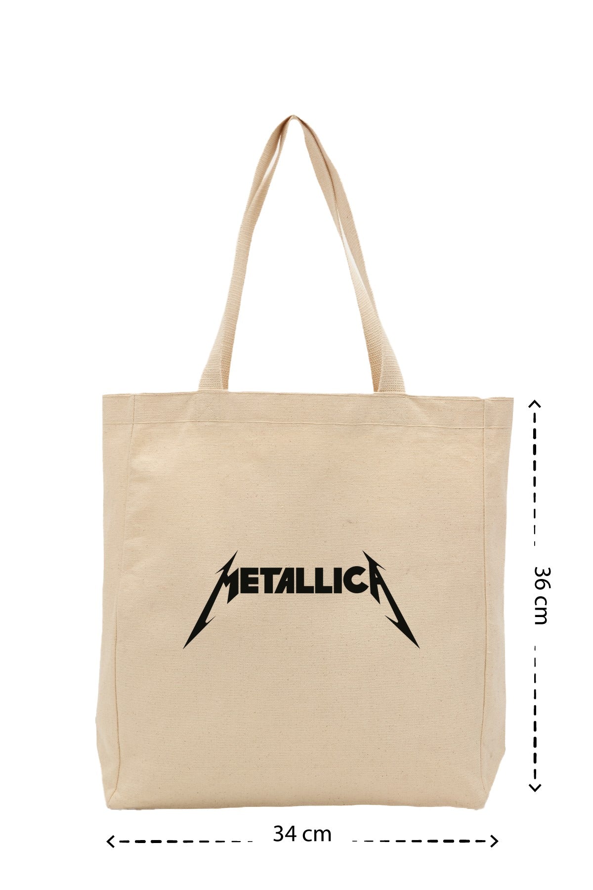 Metallica - Kanvas Çanta - Krem