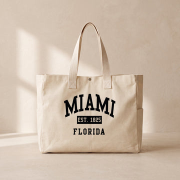 Miami - Çıtçıtlı Tote Bag
