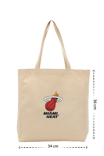 Miami Heat - Kanvas Çanta - Krem