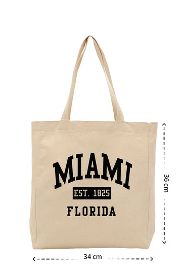 Miami - Kanvas Çanta - Krem