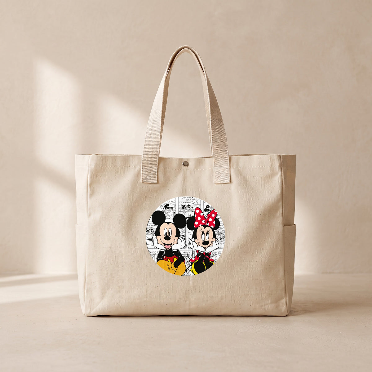 Mickey Love - Çıtçıtlı Tote Bag