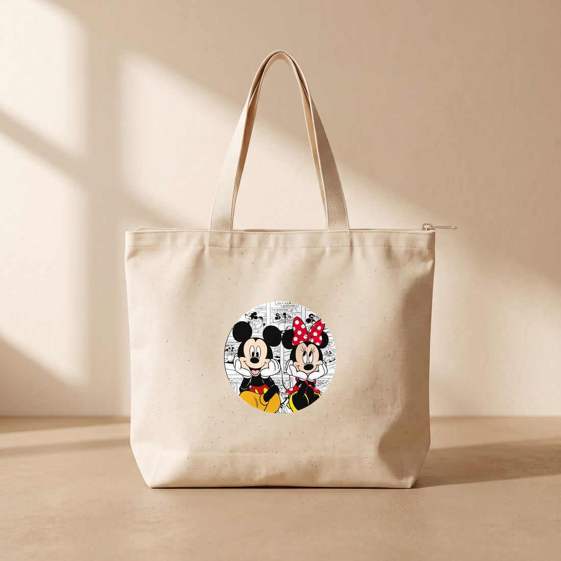 Mickey Love - Fermuarlı Tote Bag