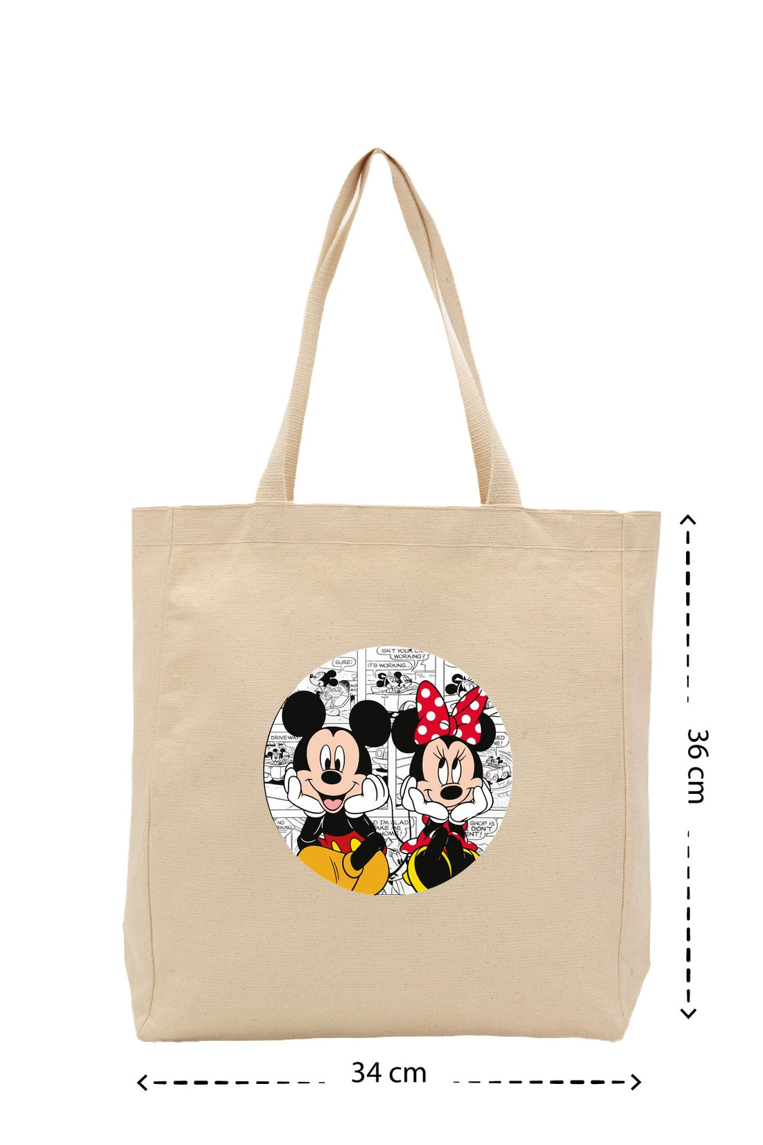 Mickey Love - Kanvas Çanta - Krem