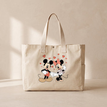 Mickey&Minnie - Çıtçıtlı Tote Bag