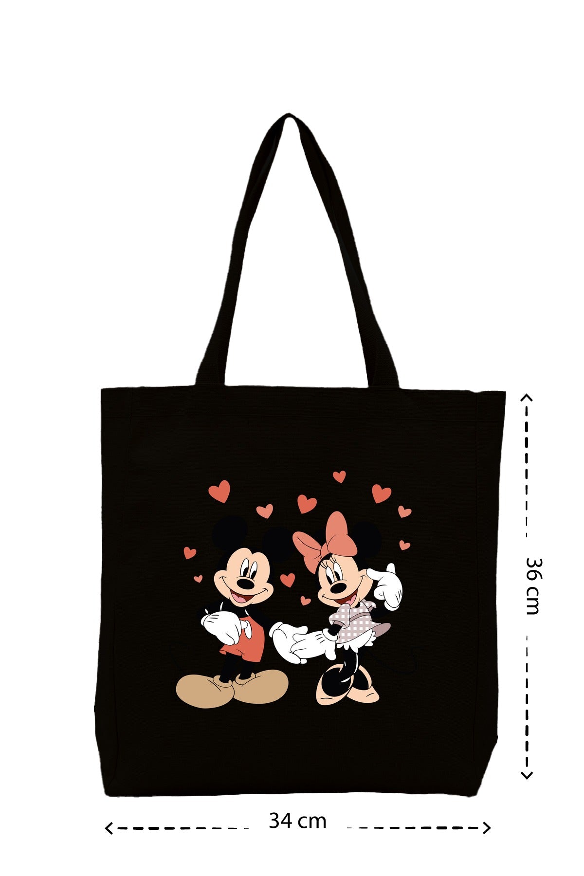 Mickey&Minnie - Kanvas Çanta - Siyah