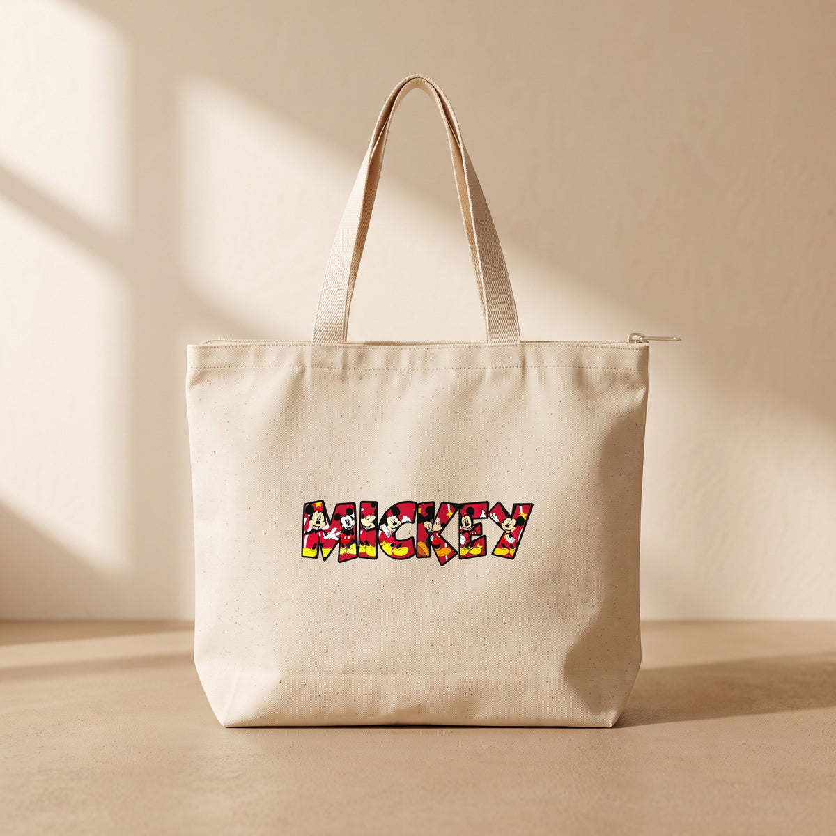 Mickey Mouse - Fermuarlı Tote Bag