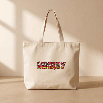 Mickey Mouse - Fermuarlı Tote Bag