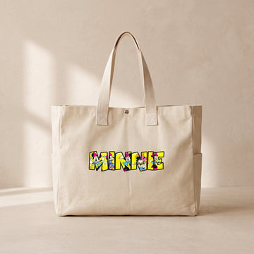 Minnie Mouse - Çıtçıtlı Tote Bag