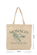 Monaco Social Club - Kanvas Çanta - Krem