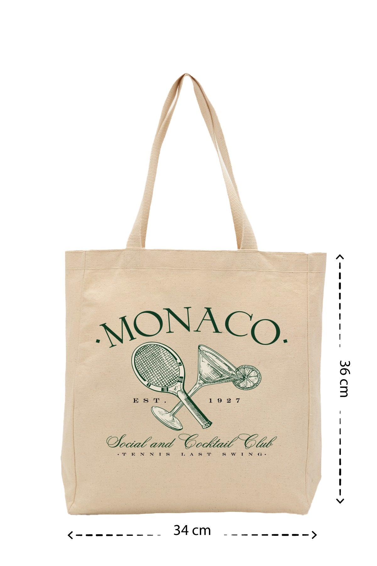 Monaco Social Club - Kanvas Çanta - Krem