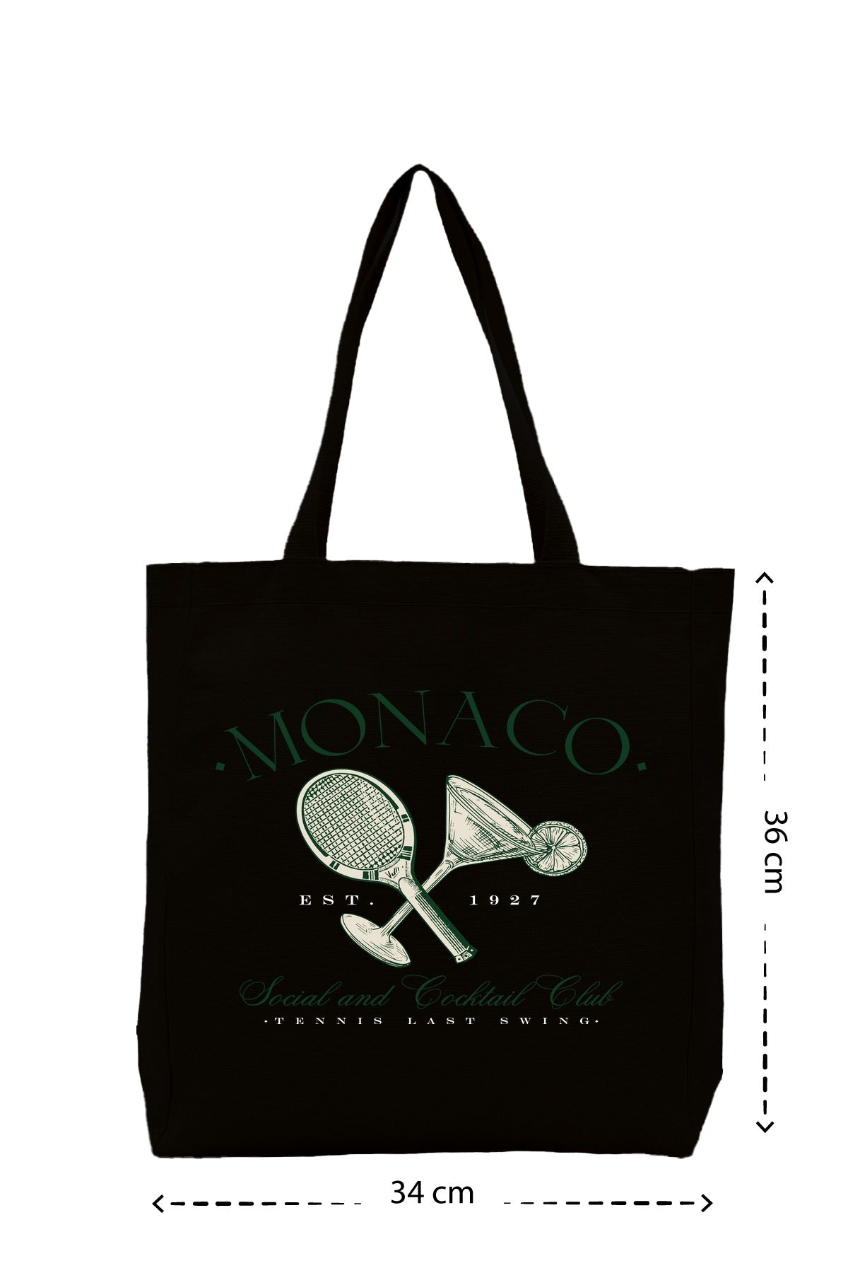 Monaco Social Club - Kanvas Çanta - Siyah