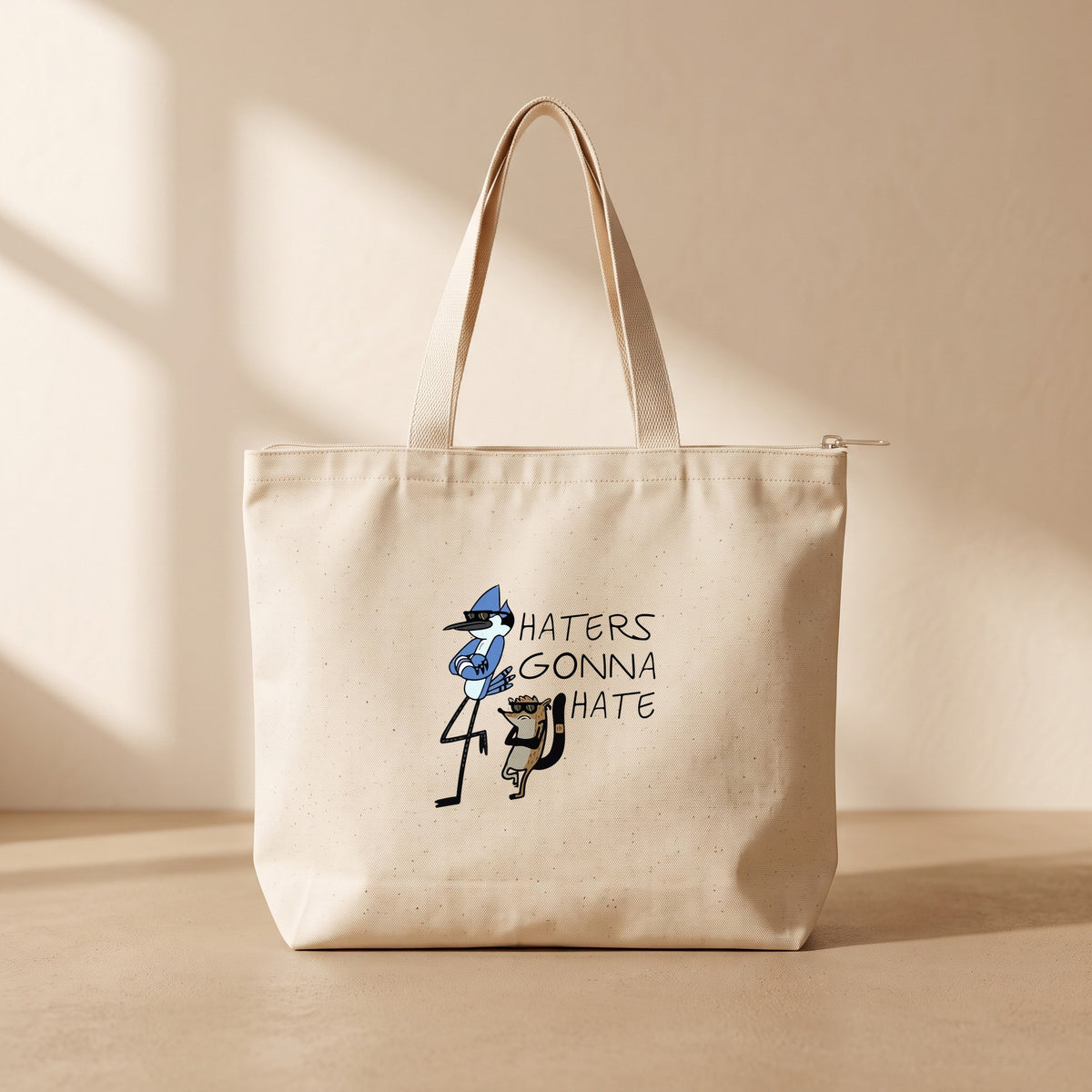 Mordecai Rigby - Fermuarlı Tote Bag