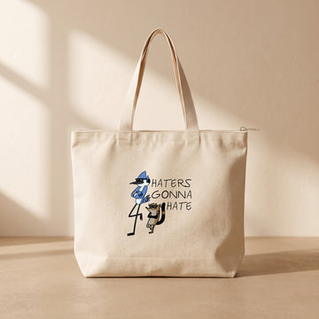 Mordecai Rigby - Fermuarlı Tote Bag