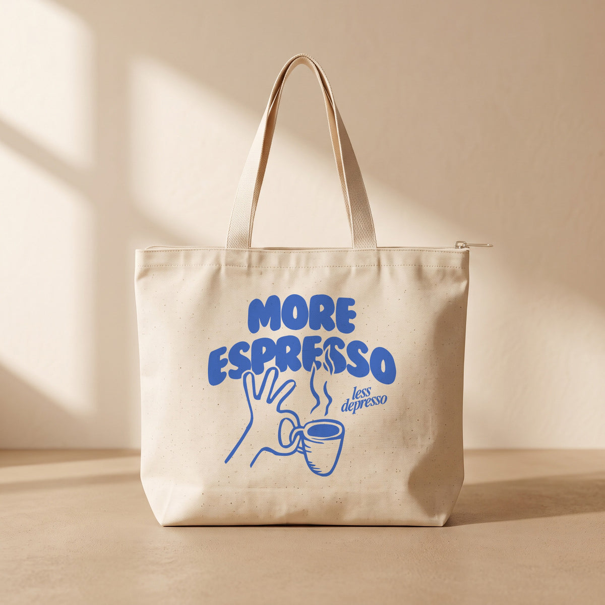 More Espresso - Fermuarlı Tote Bag