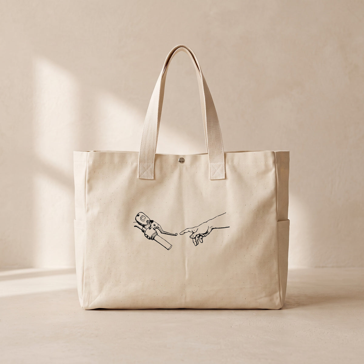 Motocycle Love - Çıtçıtlı Tote Bag
