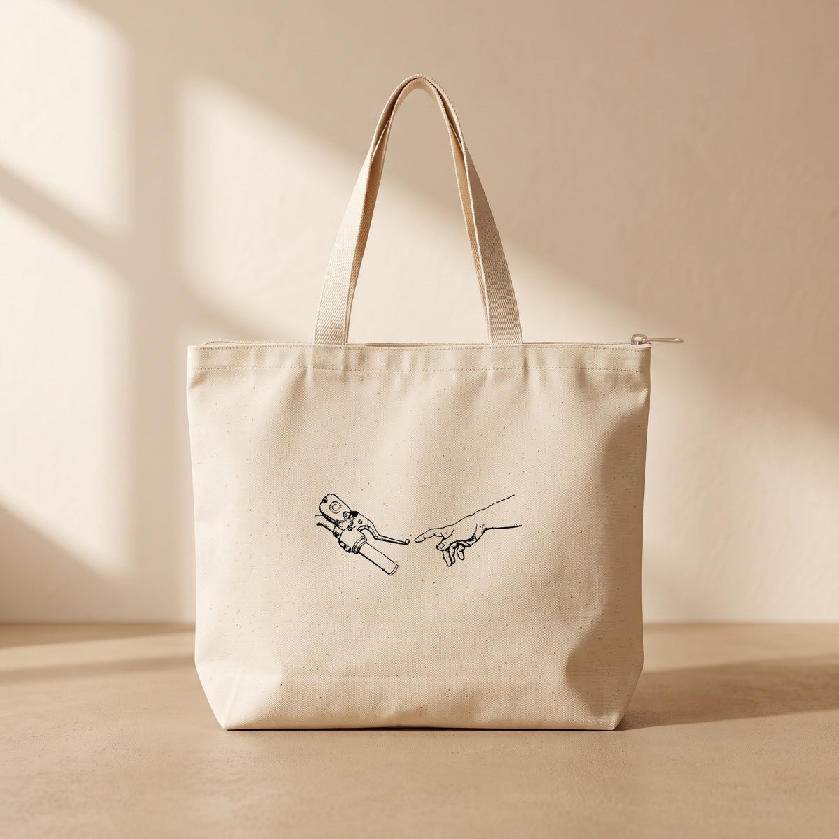Motocycle Love - Fermuarlı Tote Bag