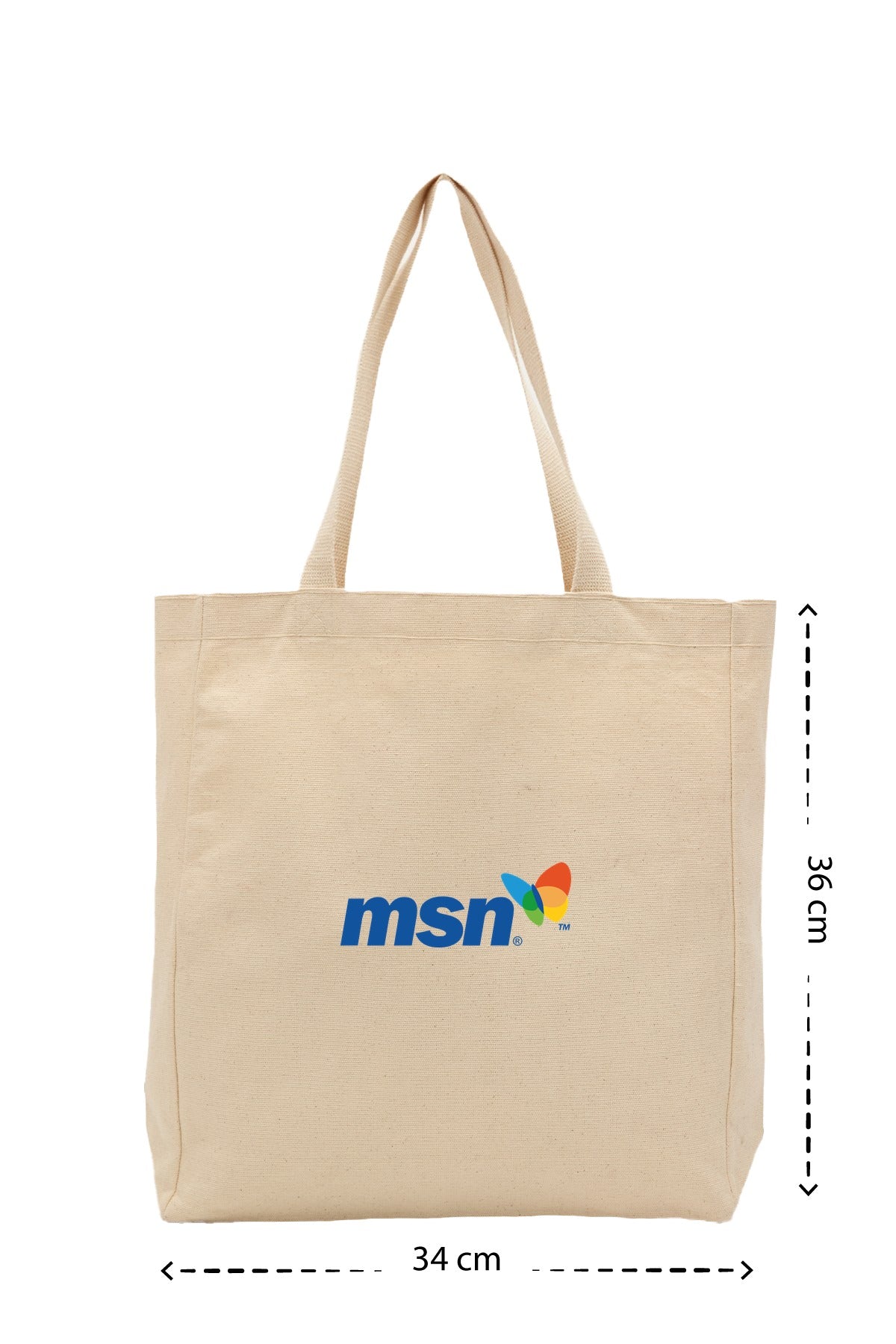 Msn - Kanvas Çanta - Krem