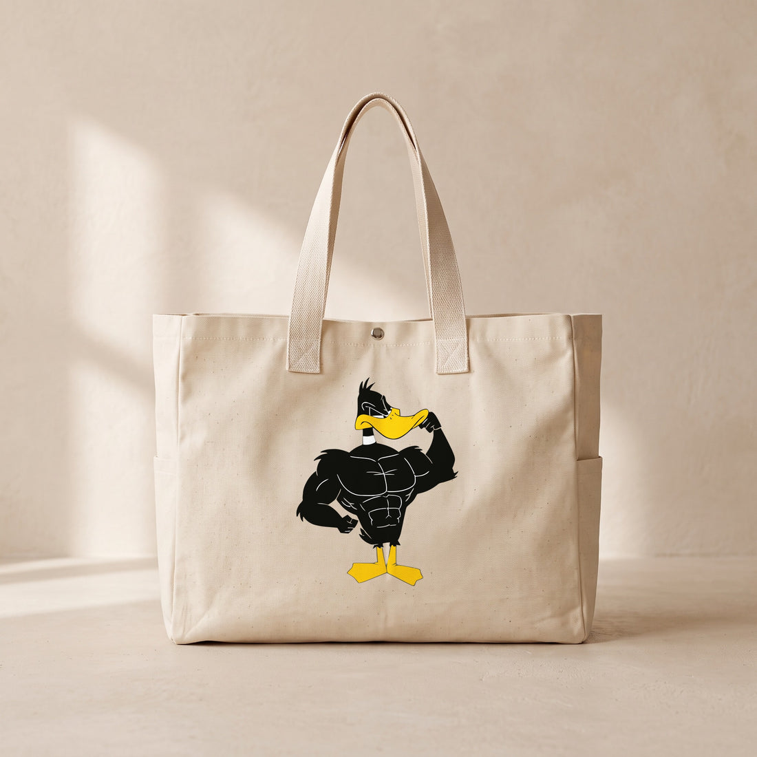 Muscle Duck - Çıtçıtlı Tote Bag