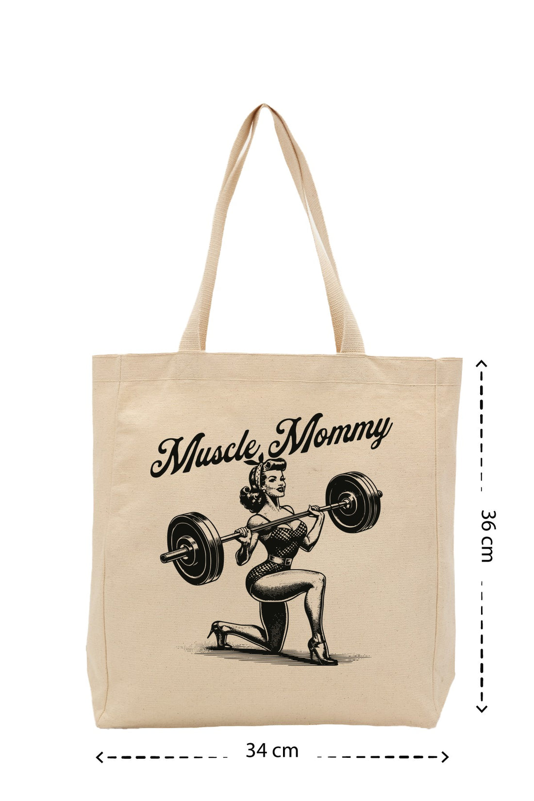 Muscle Mommy 2 - Kanvas Çanta - Krem