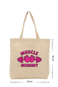 Muscle Mommy - Kanvas Çanta - Krem