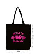 Muscle Mommy - Kanvas Çanta - Siyah