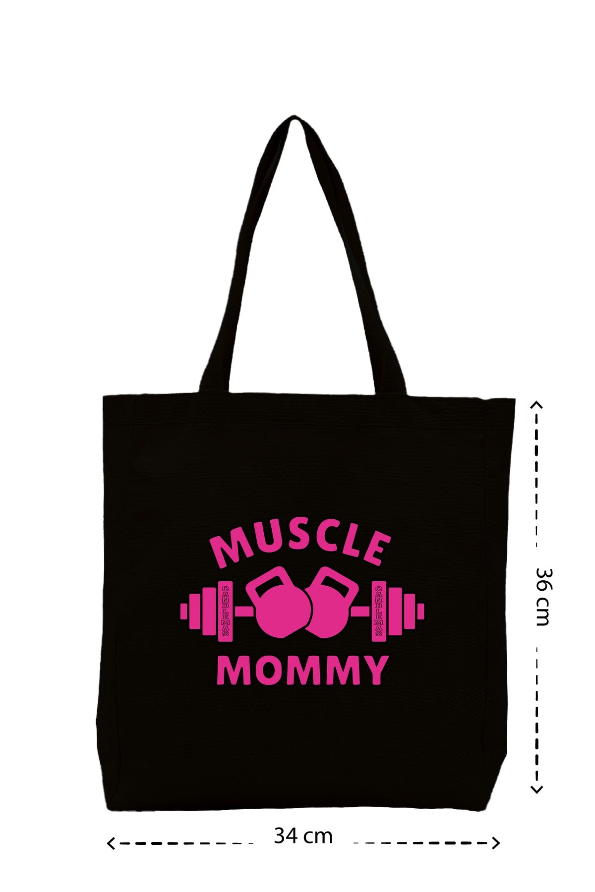 Muscle Mommy - Kanvas Çanta - Siyah
