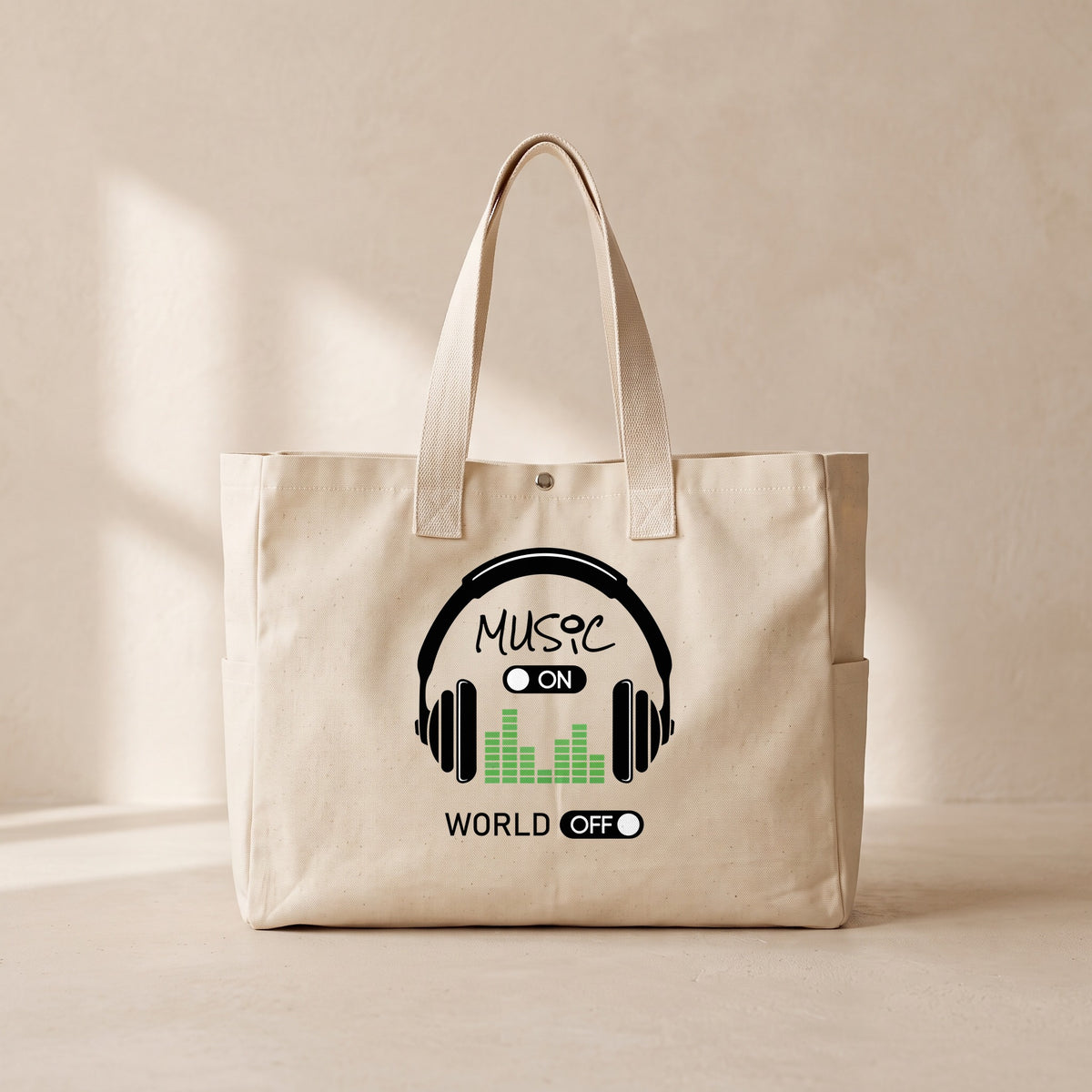 Music On - Çıtçıtlı Tote Bag