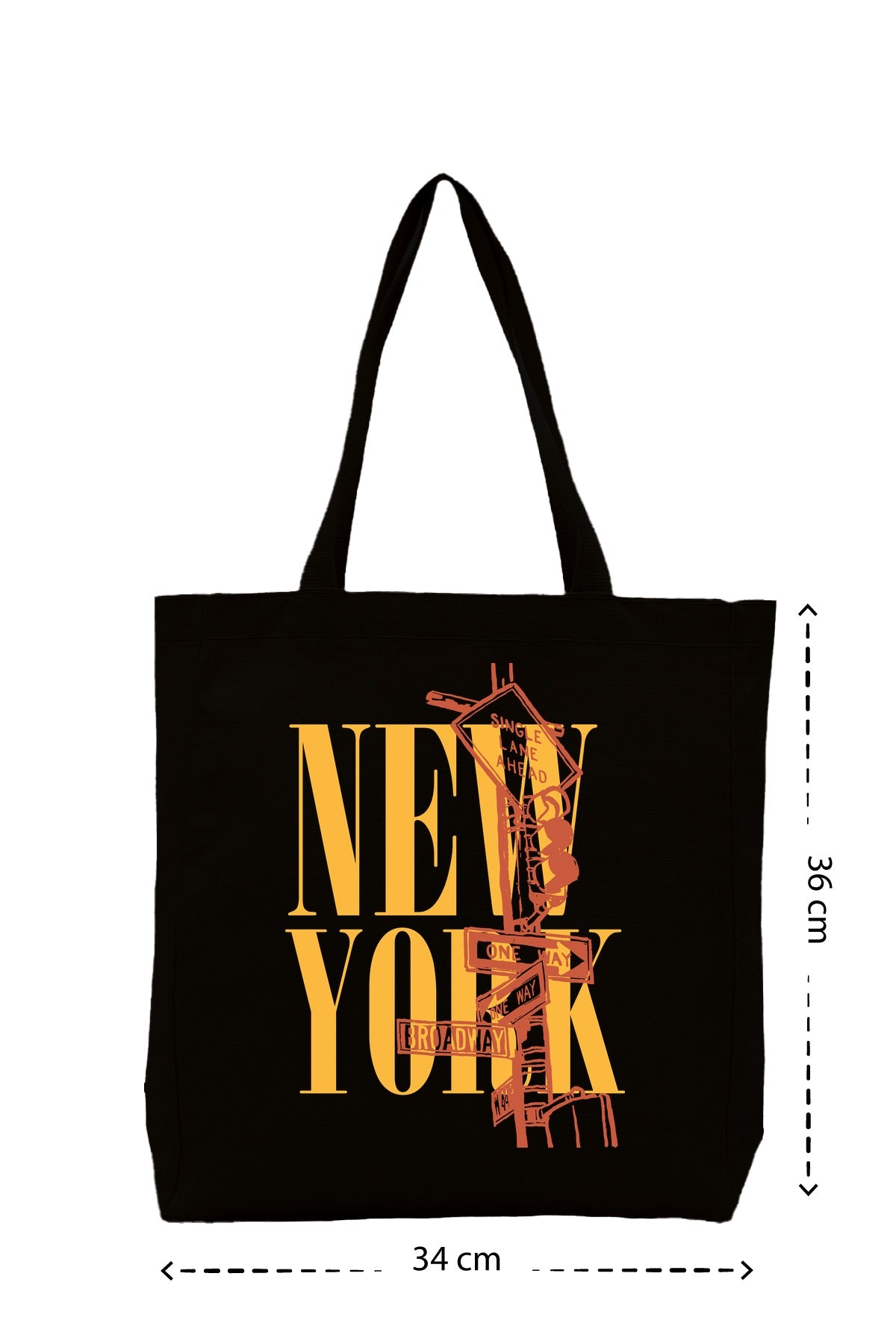 NewYork - Kanvas Çanta - Siyah