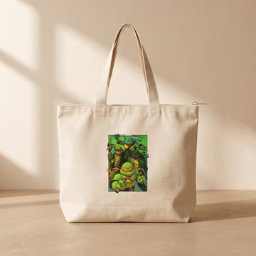 Ninja Turtles - Fermuarlı Tote Bag