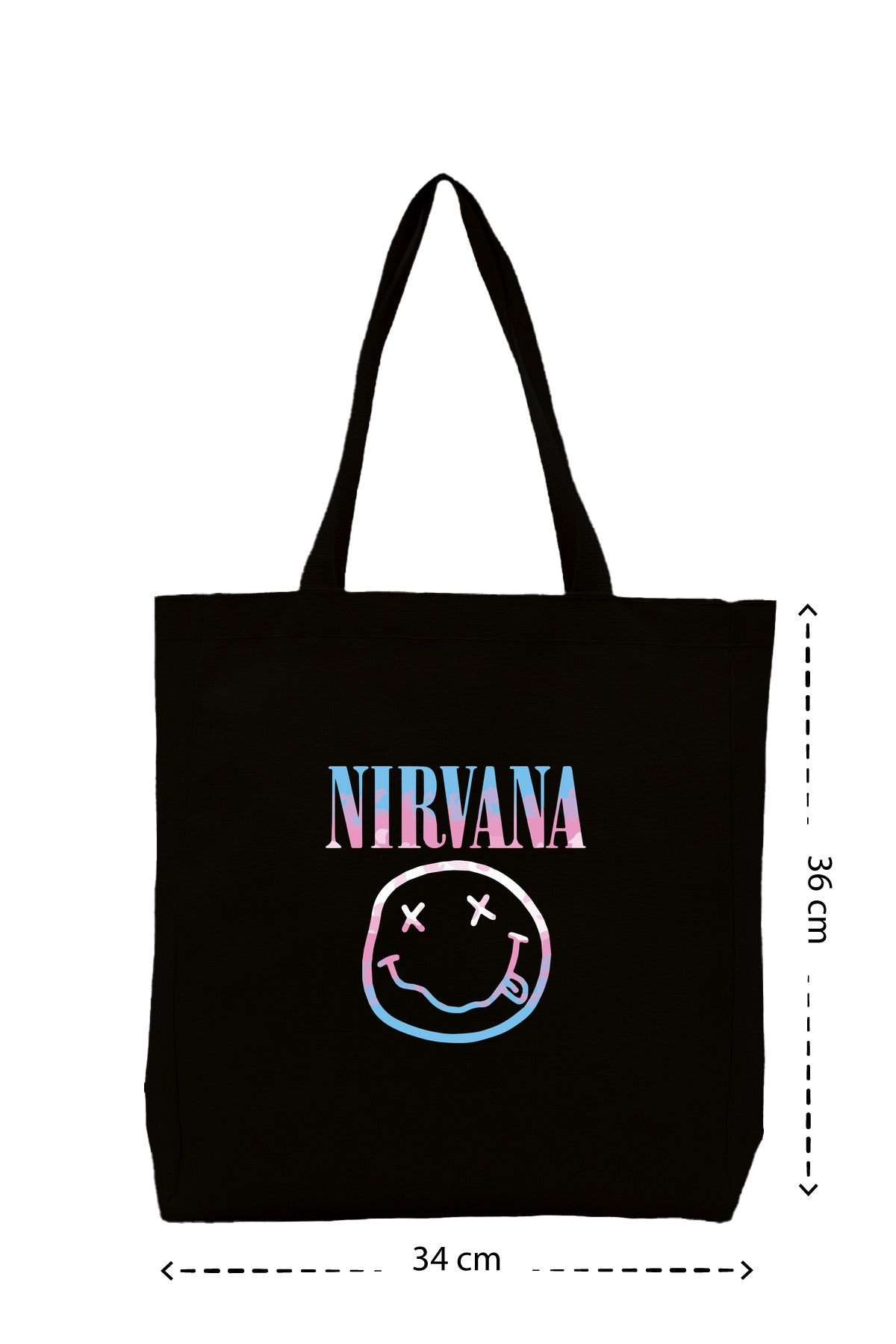 Nirvana Color - Kanvas Çanta - Siyah