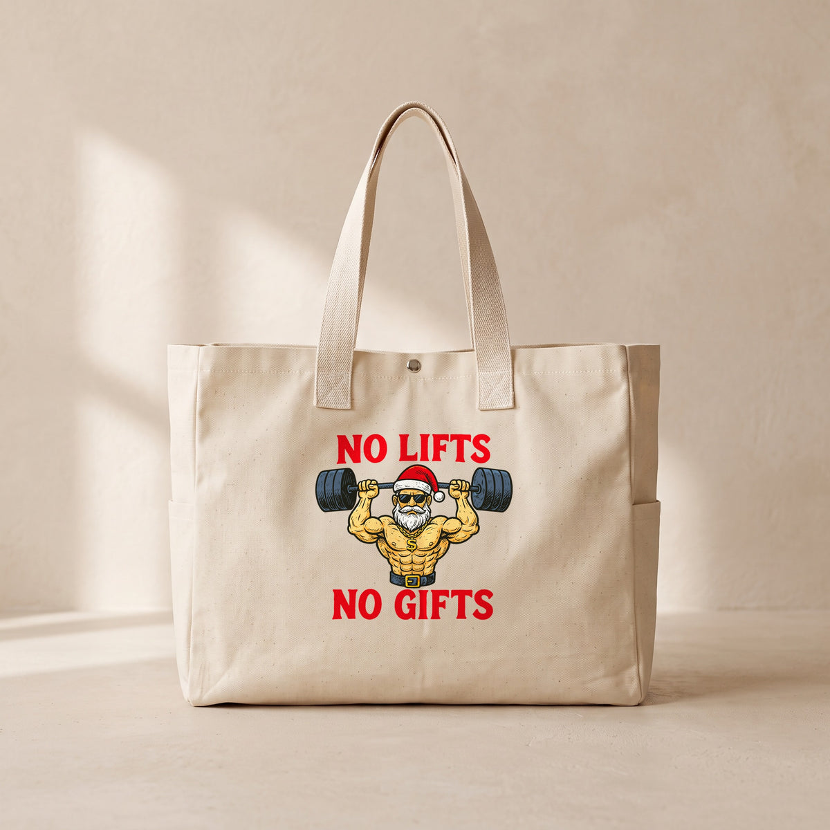 No Lift No Gift - Çıtçıtlı Tote Bag