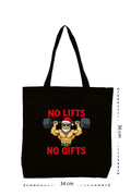 No Lift No Gift - Kanvas Çanta - Siyah