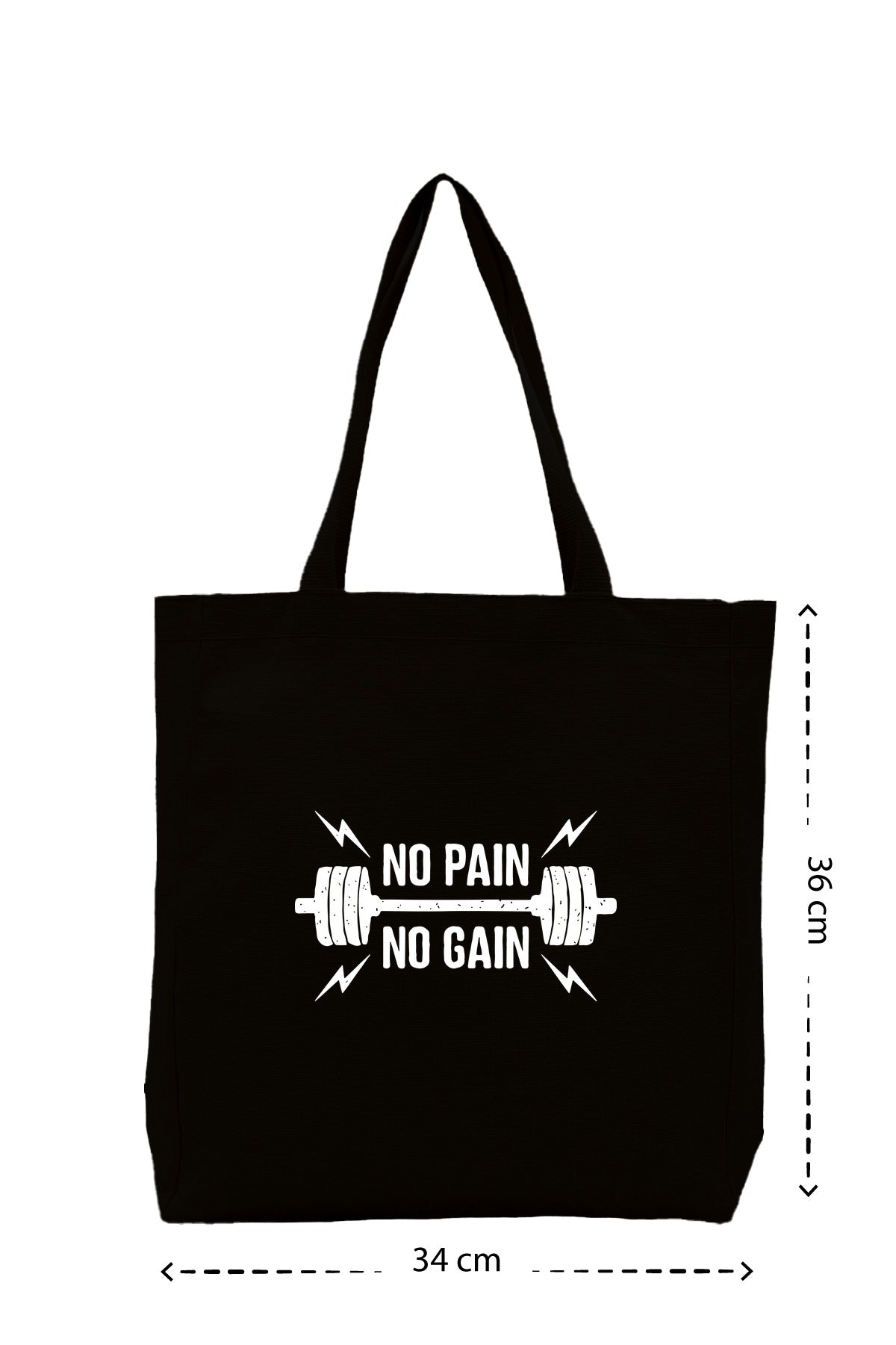 No pain No gain - Kanvas Çanta - Siyah