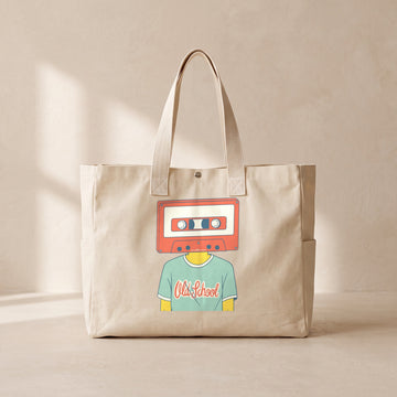 Old School - Çıtçıtlı Tote Bag