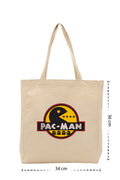 Pac-Man - Kanvas Çanta - Krem
